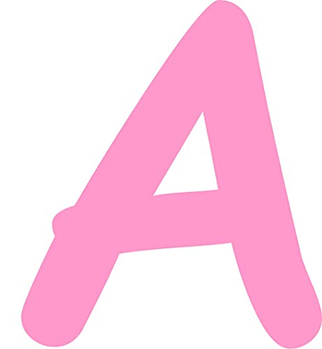 Kleckerliese Alphabet Buchstaben 14cm selbstklebende Aufkleber Wandtattoo Wanddekoration Kinderzimmer STICKER A - Höhe 14cm, Farbe Rosa von Kleckerliese