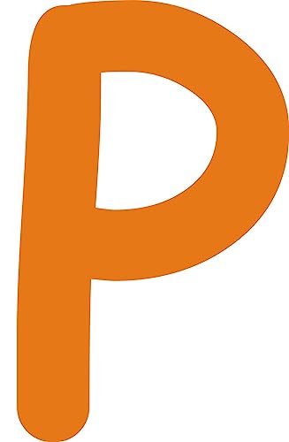 Kleckerliese Alphabet Buchstaben 4cm selbstklebende Aufkleber Wandtattoo Wanddekoration Kinderzimmer STICKER P - Höhe 4cm, Farbe Orange von Kleckerliese