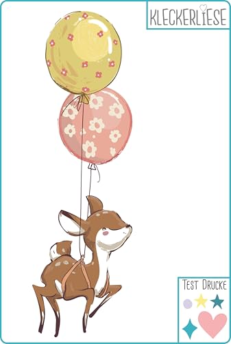 Kleckerliese Bügelbild DIY Tiere Reh Ballons von Kleckerliese