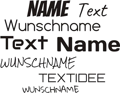 Kleckerliese DTF Bügelbild DIY Wunschname Wunschtext Text Personalisiert Name Breite 10cm von Kleckerliese