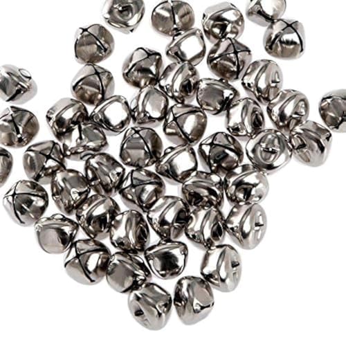 100 Stück Kreuzschellen Glöckchen 15 mm aus Eisen mit Öse - - Kleenes Traumhandel® (Silber) von Kleenes Traumhandel