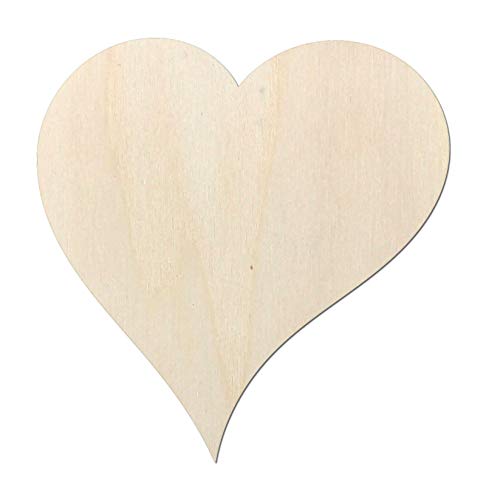 Herz aus Holz Typ1 - Herzform - Ideal als Herz Deko zur Hochzeit - zum selberbemalen (100x103 mm) von Kleenes Traumhandel