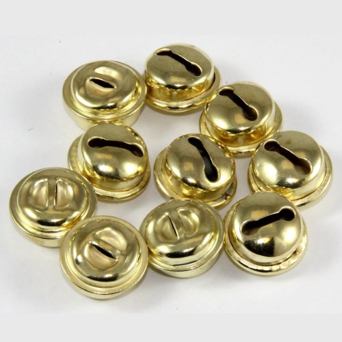 Kleenes Traumhandel - 100er Pack Knopfschellen, 18 mm, Gold/Messing Farbend aus Eisen von Kleenes Traumhandel