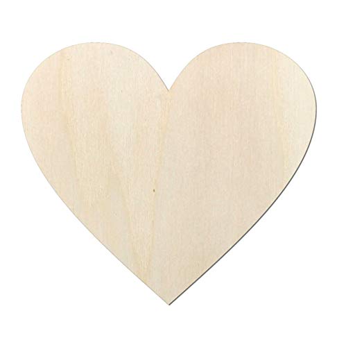 Herz aus Holz Typ4 - Herzform - Ideal als Herz Deko zur Hochzeit - zum selberbemalen (112x100 mm) von Kleenes Traumhandel