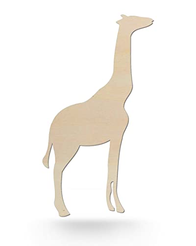 Kleenes Traumhandel Holztiere - Tiere aus Holz - Wanddeko Tiere - Tierscheiben - Tierform aus Holz für Kinderzimmer, Wohnzimmer, Geburtstag (Giraffe, Höhe 21 cm) von Kleenes Traumhandel