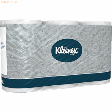 Kleenex Toilettenpapier Toilet Tissue super-hochweiß 3-lagig VE=6 Roll von Kleenex