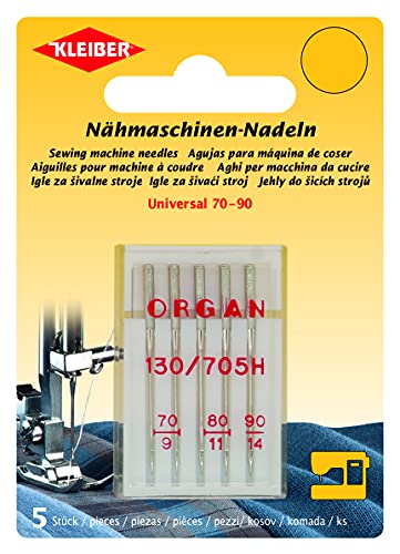 Kleiber + Co. GmbH 69992 ORGAN Nähmaschinen-Nadeln, Stahl, silber, Größe: 70-91 von Kleiber + Co. GmbH