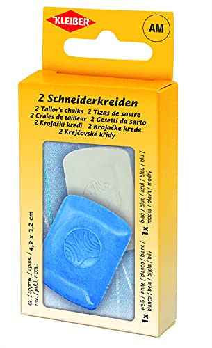 Kleiber + Co.GmbH 70103 Schneiderkreide, blau, weiß, 4,2 x 3,2 cm, 5 von Kleiber