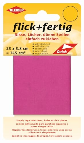 Kleiber flick und fertig, selbstklebender Flicken, Risse, Löcher, dünne Stellen einfach zukleben, Nylon zuschneidbar, (25 x 5,8 cm) von Kleiber + Co.GmbH