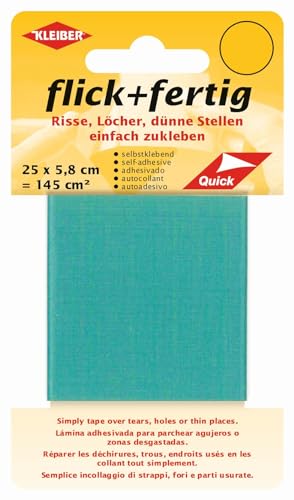 Kleiber flick und fertig, selbstklebender Flicken, Risse, Löcher, dünne Stellen einfach zukleben, Nylon zuschneidbar, (25 x 5,8 cm) von Kleiber + Co.GmbH