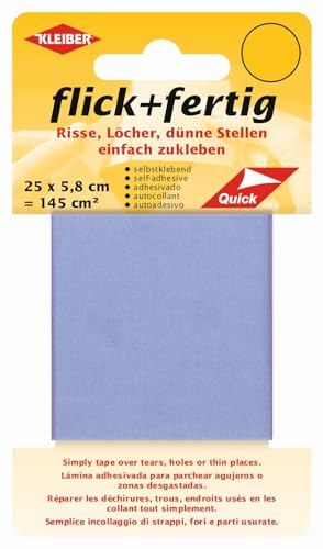 Kleiber flick und fertig, selbstklebender Flicken, Risse, Löcher, dünne Stellen einfach zukleben, Nylon zuschneidbar, (25 x 5,8 cm) von Beichi