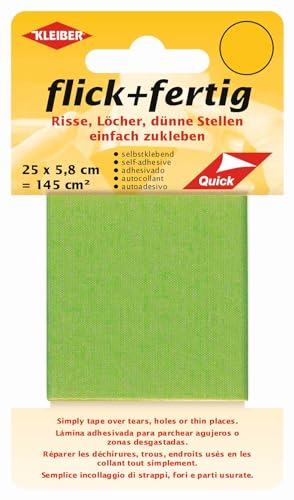 Kleiber flick und fertig, selbstklebender Flicken, Risse, Löcher, dünne Stellen einfach zukleben, Nylon zuschneidbar, (25 x 5,8 cm) von Kleiber + Co.GmbH