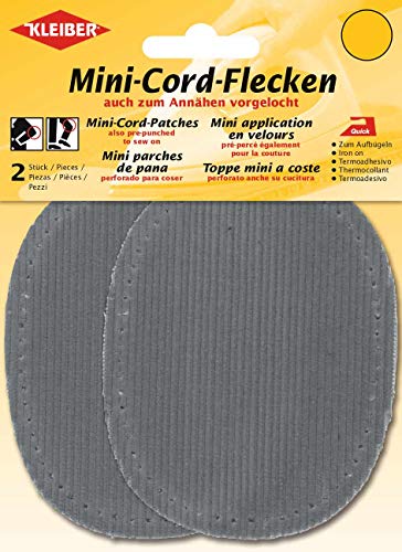 Kleiber + Co.GmbH Fein-Cord-Flecken Mini, 11 x 8,5 cm, grau von Kleiber