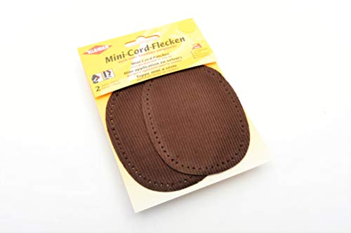 Kleiber + Co.GmbH Fein-Cord-Flecken Mini, ca 11 cm x 8,5 cm, braun von Kleiber