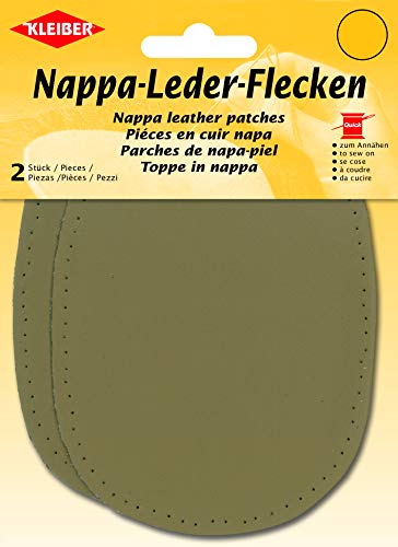 Kleiber + Co.GmbH Nappa-Lederflecken, echt Leder, Beige, 12,5x10 cm, 2 von Kleiber
