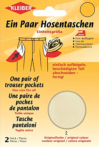 Kleiber + Co.GmbH Quick-EIN-Paar-Hosentasche, beige, 18,5 cm x 16 cm von Kleiber