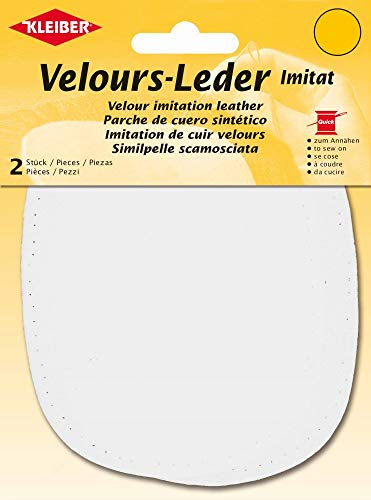 Kleiber + Co.GmbH Velour-Leder-Imitat klein, Weiß von Kleiber