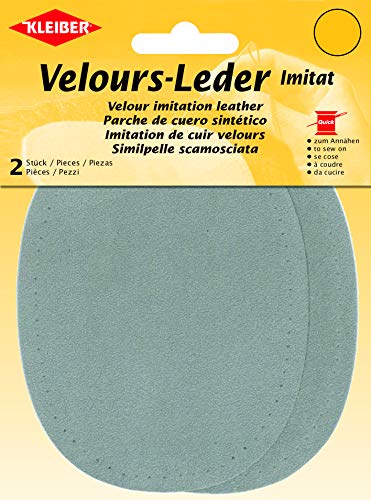 Kleiber + Co.GmbH Velour-Leder-Imitat klein, Beige, ca. 13 cm x 10 cm von Kleiber