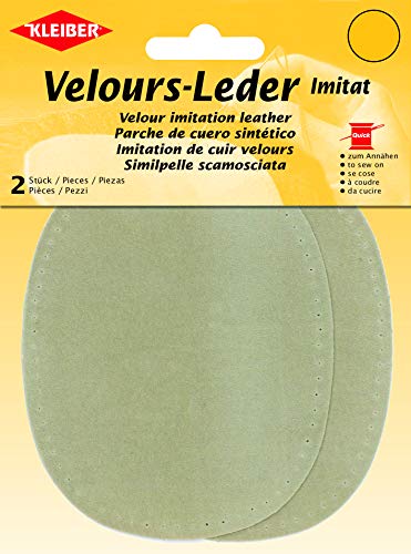 Kleiber + Co.GmbH Velour-Leder-Imitat klein, Beige von Kleiber