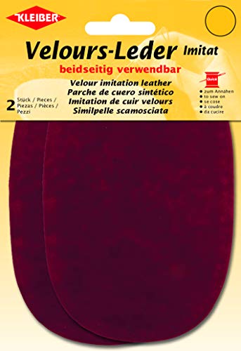 Kleiber 89705 Velours-Leder Imitat, Polyester, rot, ca. 15 cm x 10 cm von Kleiber