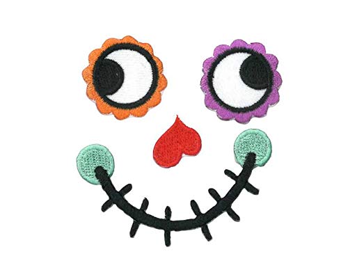 Kleiber Bügelbild Patch Applikation zum Aufbügeln Gesicht Happy Face Augen Nase Mund 1,5-6,0 cm von Kleiber