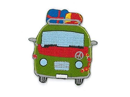 Kleiber Bügelbild Patch Applikation zum Aufbügeln Hippie Retro Bus Bully Peace 6,0 x 6,5 cm von Kleiber