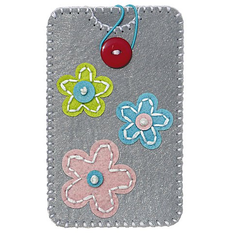 Kleiber Filz-Nähset "Smartphone-Hülle", Blumen, Größe: 13,5 x 8,3 cm von Kleiber