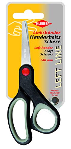 Kleiber Handarbeitsschere Linkshänder Schere, Stahl, schwarz, 140 mm von Kleiber