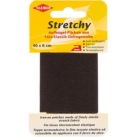 Kleiber Stretchy-Bügel-Flicken, Größe: 40 x 6 cm, schwarz von Kleiber