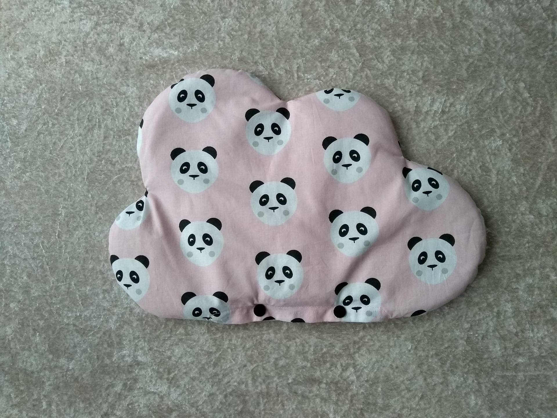 Wärmekissen Wolke, Panda, Rosa, Roggenfüllung von KleineWohlmanufaktur