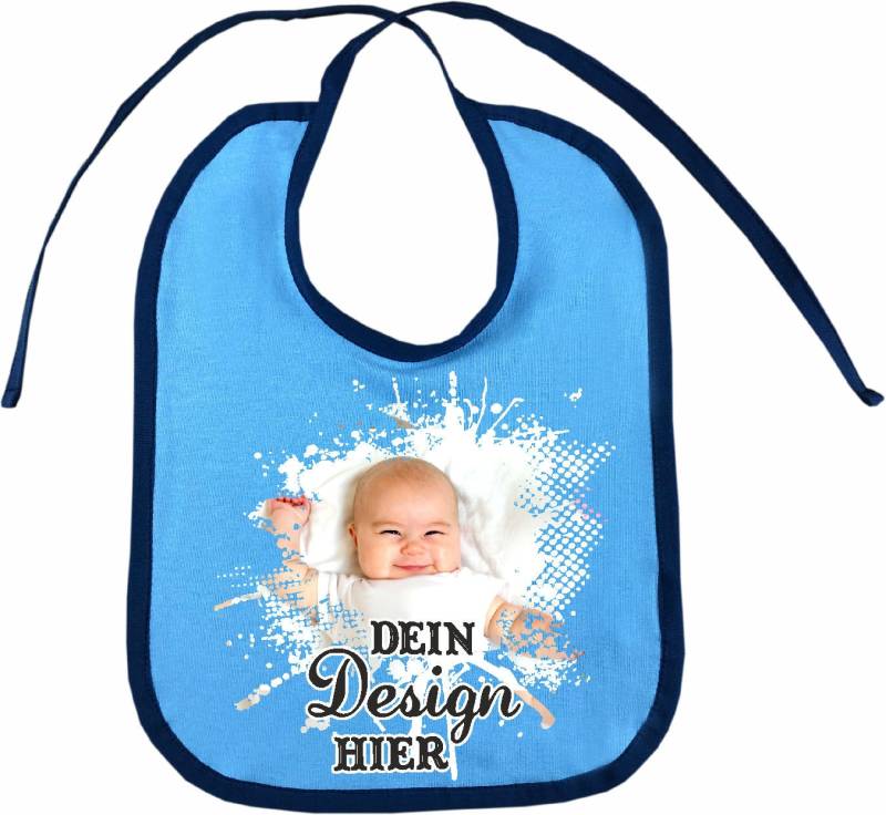 Lätzchen Zweifarbig Zum Binden Personalisiert Mit Deinem Wunschmotiv von KleinerFratzStore