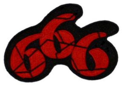 Klicnow 666 Bestickt Patch 10 x 6,5 cm (3 3/10,2 cm X 2 1/5,1 cm) von Klicnow