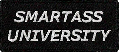 Smartass University Aufnäher Patch 8 X 3,5 cm - 10.16 cm (3 1 1 1/5.08 cm) von Klicnow