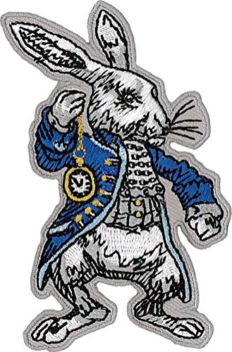 White Rabbit gestickt Patch 9 x 5,5 cm von Klicnow