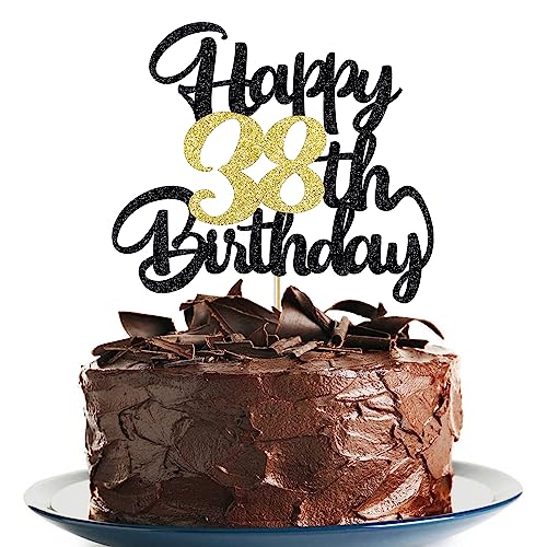 38th Happy birthday cake topper happy birthday cake decoration 38th birthday party decoration gift plugin (38) von Klionjor