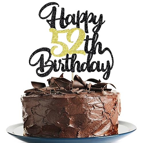 52th Happy birthday cake topper happy birthday cake decoration 52th birthday party decoration gift plugin (52) von Klionjor