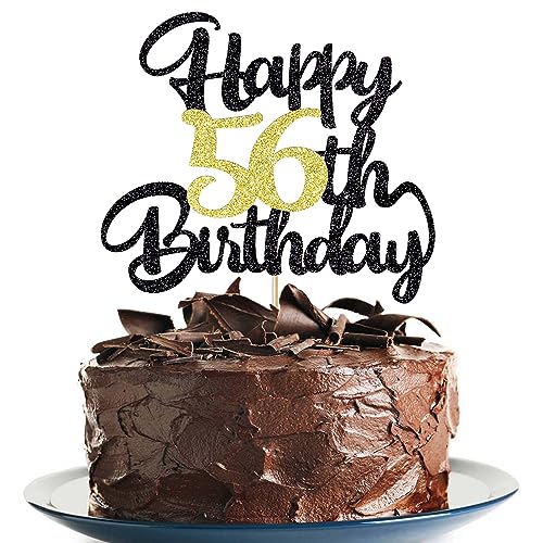 56th Happy birthday cake topper happy birthday cake decoration 56th birthday party decoration gift plugin (56) von Klionjor