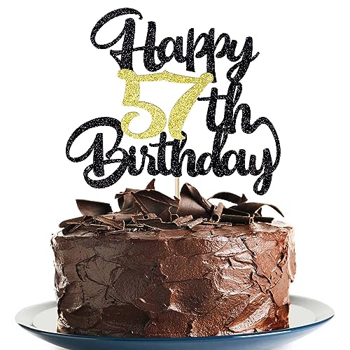 57th Happy birthday cake topper happy birthday cake decoration 57th birthday party decoration gift plugin (57) von Klionjor