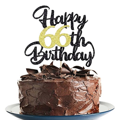 66th Happy birthday cake topper happy birthday cake decoration 66th birthday party decoration gift plugin (66) von Klionjor