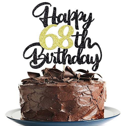 68th Happy birthday cake topper happy birthday cake decoration 68th birthday party decoration gift plugin (68) von Klionjor