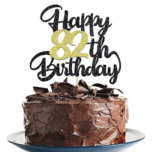 82th Happy birthday cake topper happy birthday cake decoration 82th birthday party decoration gift plugin (82) von Klionjor