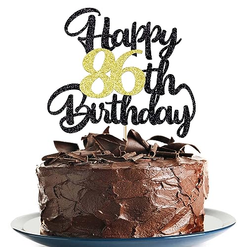 86th Happy birthday cake topper happy birthday cake decoration 86th birthday party decoration gift plugin (86) von Klionjor