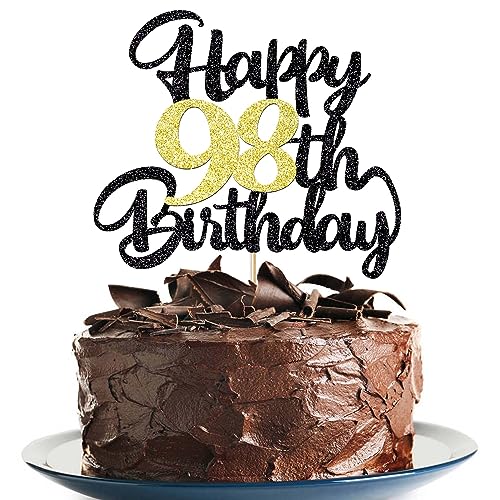 98th Happy birthday cake topper happy birthday cake decoration 98th birthday party decoration gift plugin (98) von Klionjor