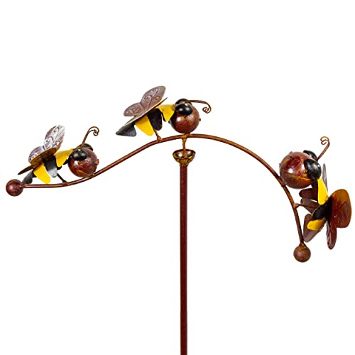 Windspiel für den Garten - Motiv: Biene - Länge 100cm - Hochwertiger Gartenstecker von Klocke Gartenstecker