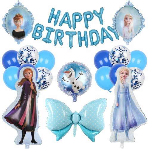 Princess Folienballon Geburtstag Set, 31PCS Luftballons Geburtstag Kinder, Luftballons Banner,Prinzessin Luftballons Geburtstagsfeier für Kindergeburtstag Thema Party Supplies Deko von Kmjxsm