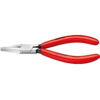 KNIPEX Feinmechanikerzange 37 11 125 poliert, flach-breite Backen 12,5 cm von Knipex