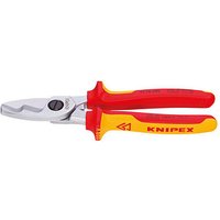 KNIPEX Kabelschere VDE mit Doppelschneide 95 16 200 verchromt 20,0 cm von Knipex