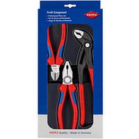 KNIPEX Zangen-Set Profi 00 20 09 V01 Kombizange - 180 mm, Seitenschneider - 160 mm, 1 Wasserpumpenzange Cobra® 250 mm von Knipex