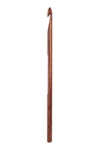 KnitPro KP31248 Ginger: Crochet Hook: 15cm x 6.50mm, Holz, Braun, 15cm x 6.5mm von KnitPro