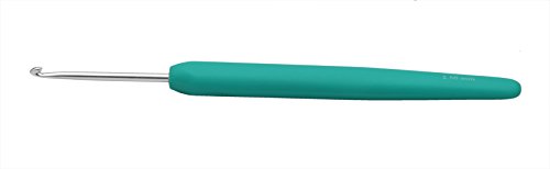 KnitPro 30903, Aluminium-Häkelnadel mit Soft Waves-Griff, 2,50 mm, Grün (Jade) von KnitPro